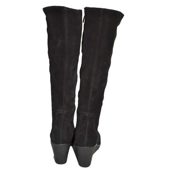 New! La Canadienne Size 6.5 M Women's Black Better Knee High Wedge Boot DD509 - Picture 5 of 6